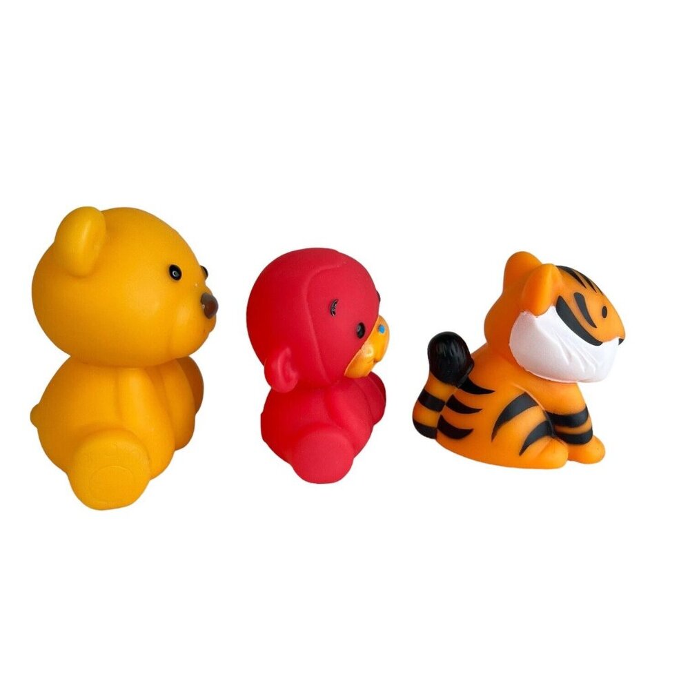 6 Infantino Animal Bath Squirt Toy Lion Bear Hippo Tiger Monkey Donkey Lot - Picture 3 of 13